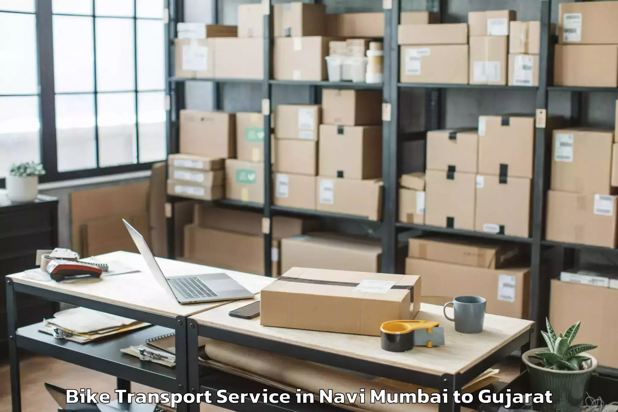 Easy Navi Mumbai to Jambughoda Bike Transport Booking